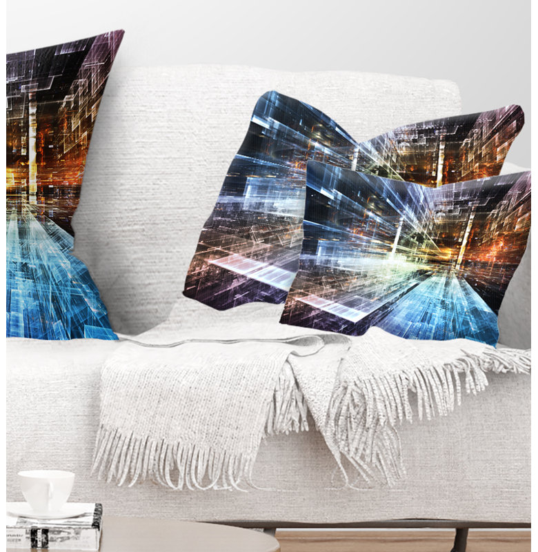 Future Industry - Abstract Printed Pillow