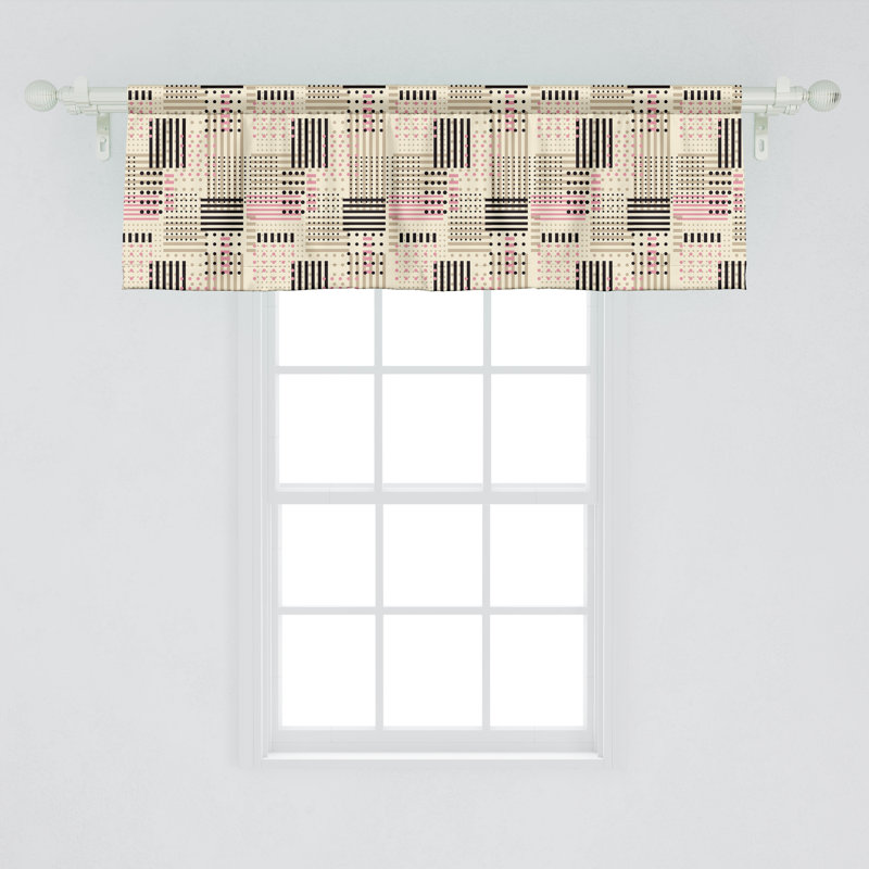 Ensemble de 2 cantonnières à motif abstrait Ambesonne, L 54 po x L 12 po