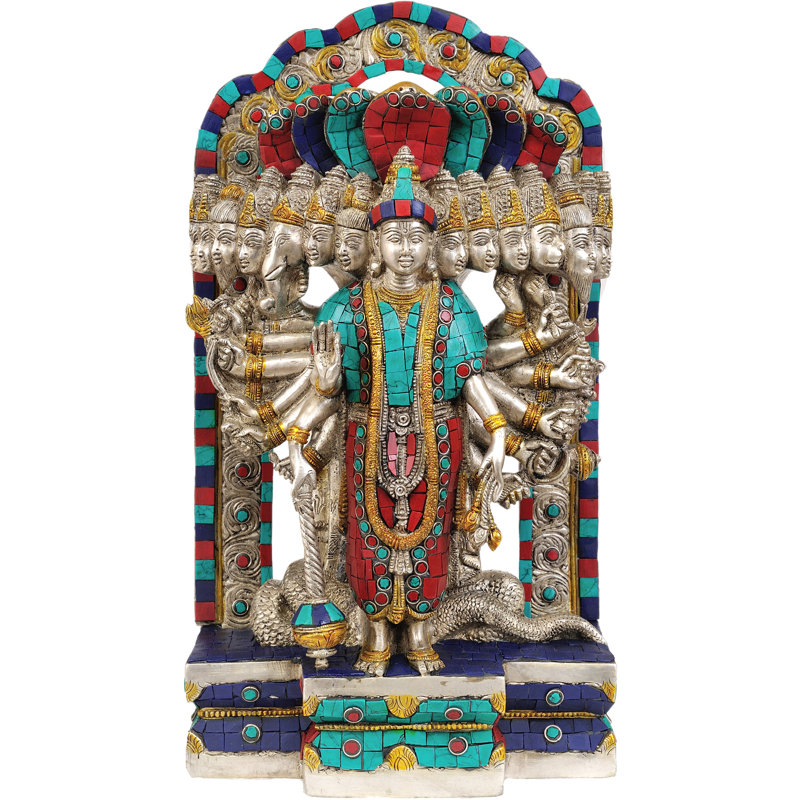 Dayish Vishvarupa Vishnu (statue incrustée)