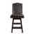 Genuine Brown Leather Tufted Wingback Barstool With Nailhead Trim - Counter & Bar Height