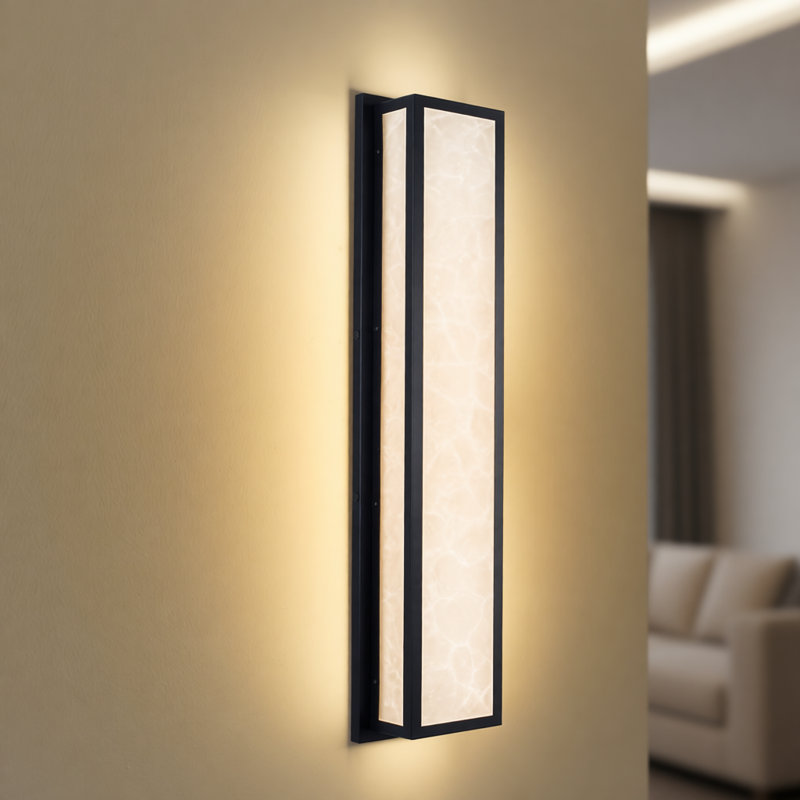 Appliques murales en marbre noir