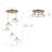 Alyra 5-Light Cluster Pendant with Hammered Glass Shades