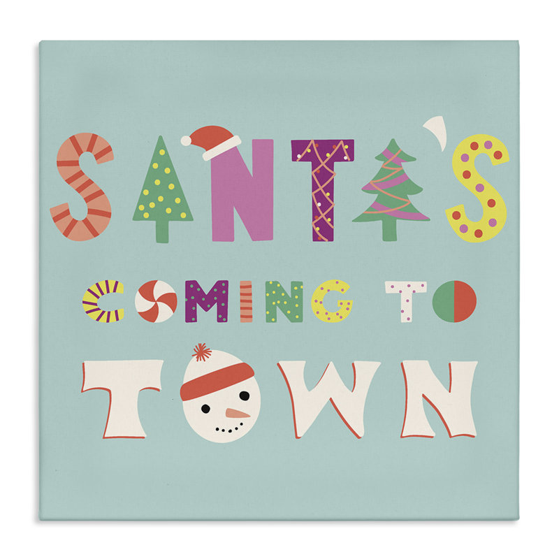 «Whimsical Santa's Coming To Town», conception de Sazerelli Designs, H 17 po x l 17 po