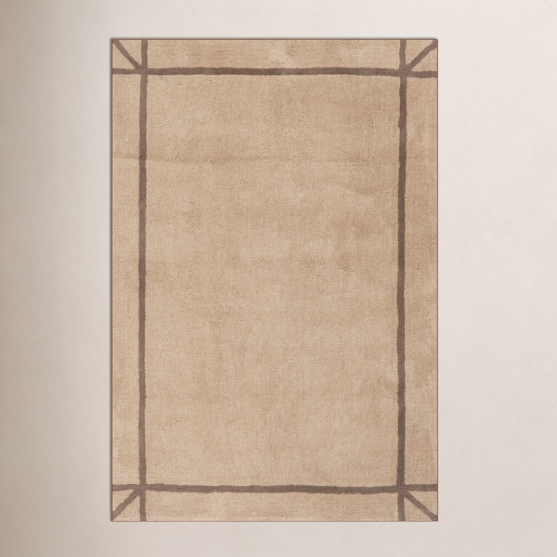 Sivra Bordered Rug, Rectangle 5' x 8'