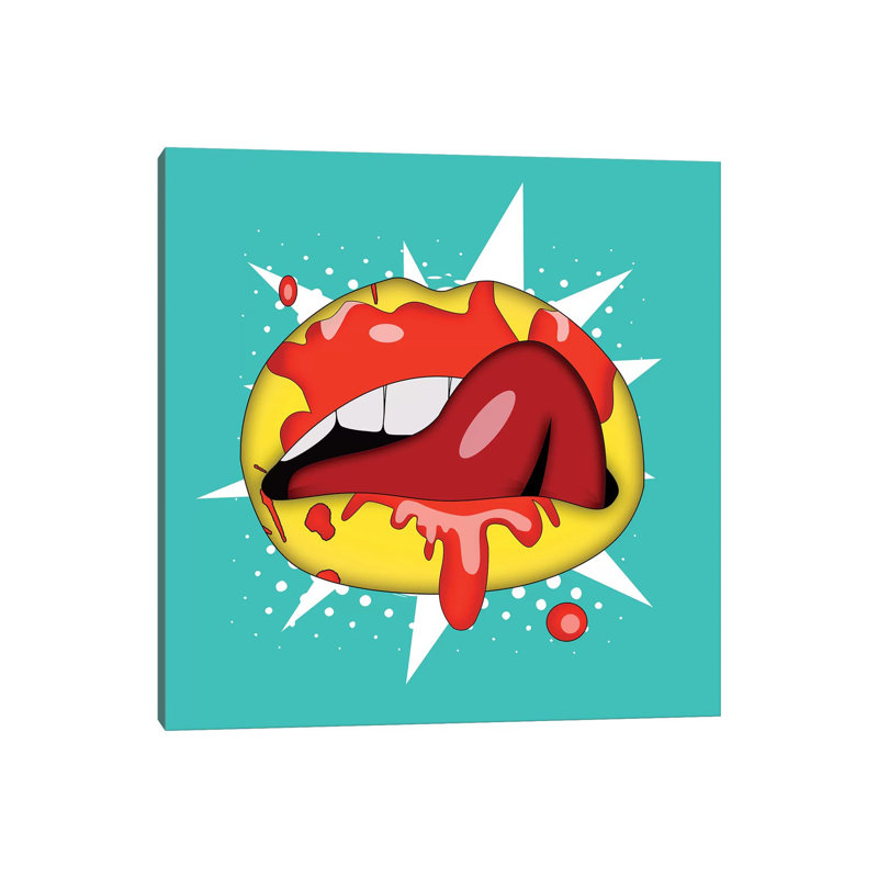 Lips by Mark Ashkenazi - Wrapped Canvas Print, 66.04cm H x 66.04cm W x 1.91cm D