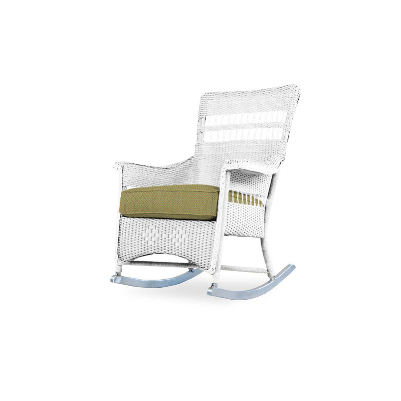 Nantucket Outdoor Rocker Chair, White, Demo Stone