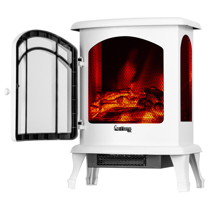18.5'' W Electric Fireplace with 5118 BTU, Matte White