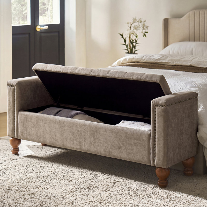 Banc de rangement Delor Traditional, Brun