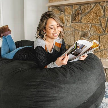 Bean Bag Chair With Ottoman, Cozy Beanbag Sofa With Memory Foam
