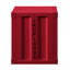 Table de chevet à finition rouge Cargo avec USB, style unique