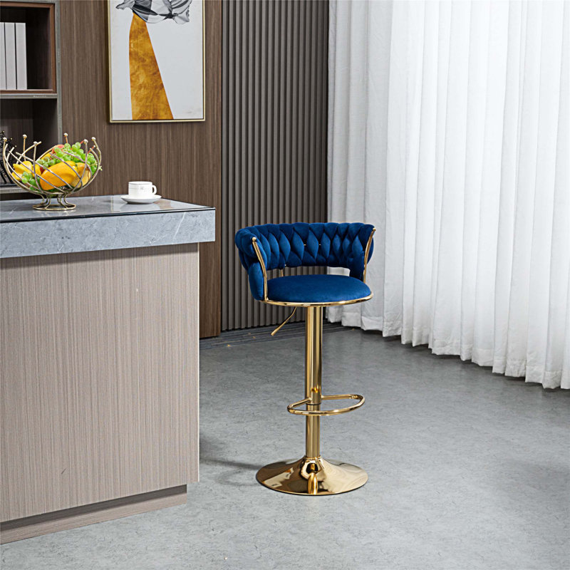 Tabouret pivotant à hauteur réglable Niambi, Marine