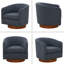 Chaise pivotante en tissu Mist-1075931373
