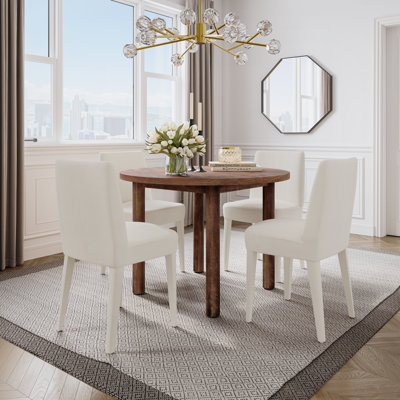 Akakios 4 - Person Solid Wood Solid Wood Top Four Leg Dining Set