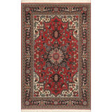 Heriz Hand Knotted Wool Oriental Area Rug in Rust/Red