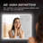 Devonnte Rectangle LED Wall Mirror, Dimmable Vanity Lighted Mirror, Backlit-1862387674