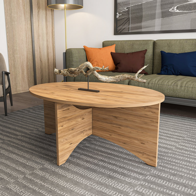 Solo 100 Cm Oval Coffee Table, Beige