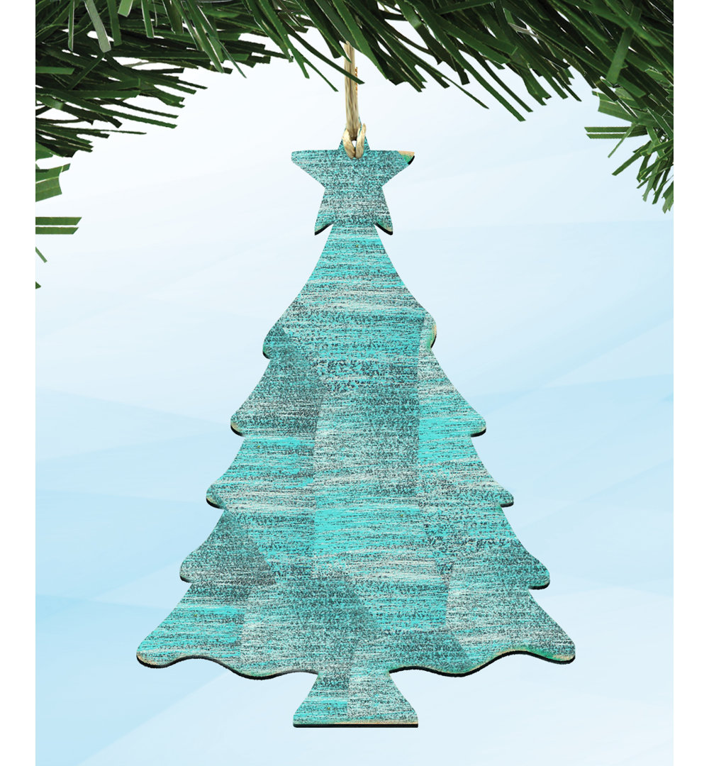 Rustic Holidays Tree Shaped Rustic Wooden Magnets (Set of 3) The Holiday Aisle® Attachment 