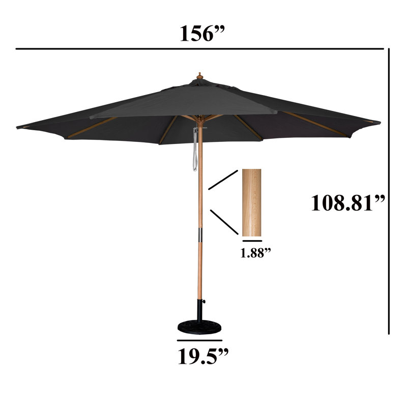 Parasol de marché 156 po Nazayah, Rouge
