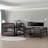 Full-Over-Full-Over-Full Triple Bed with Built-in Ladder and Slide , Triple Bunk Bed with Guardrails, Espresso-533777762