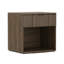 Table de chevet 1 tiroir Mid-Century moderne en noyer et or Clive 22 po-2105676432