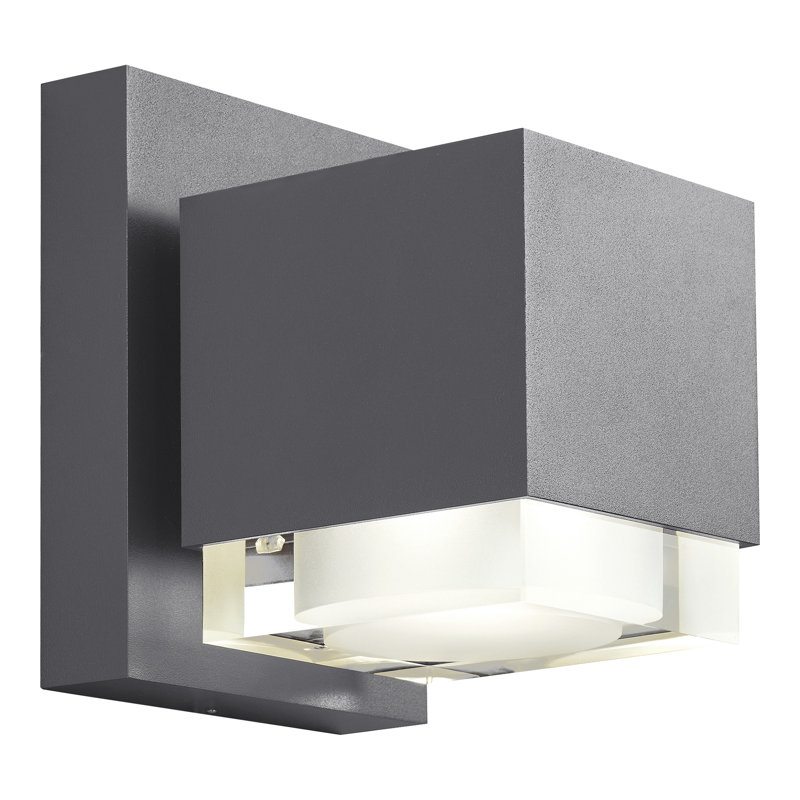 Voto LED Outdoor Armed Sconce, 8.3" H x 6.7" W x 7.5" D, Charcoal