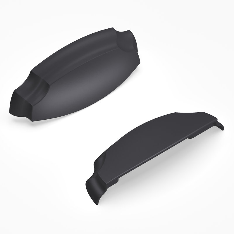 Poignée arche 3 3/4 po Veranda Cup, Noir mat