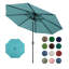 Parasol de terrasse avec frange de 10 pi Idaly avec poteau en aluminium couleur bois Idaly-365249624
