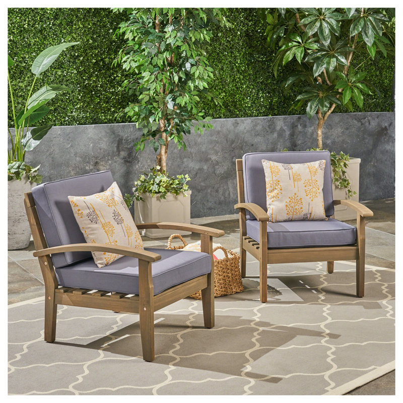 Chaise longue de patio en bois d'acacia durable, conception moderne pour la détente dans la cour
