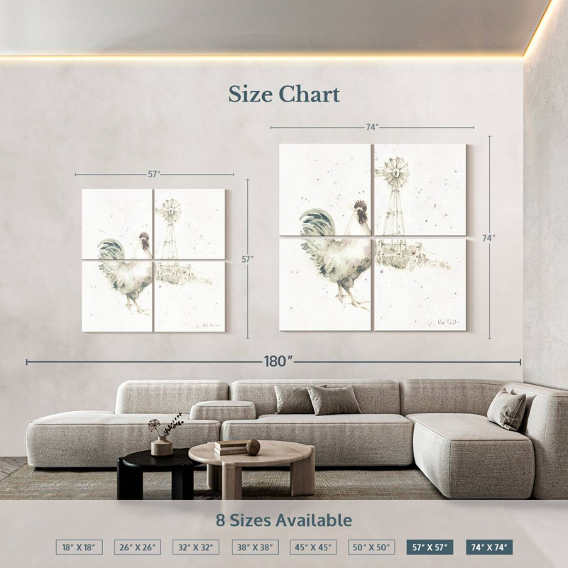 Brampt Farm Friends V Neutral, 57" H x 57" W