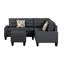 Canapé modulaire rembourré 6 pièces avec assise confortable, structure en bois robuste et installation facile pour les salons modernes-1264438233