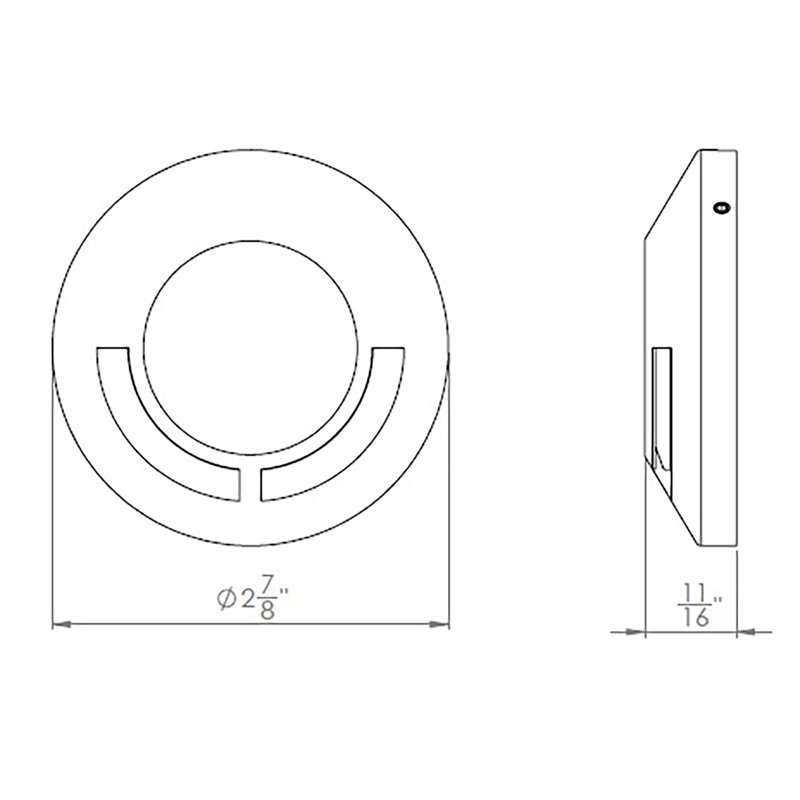 Low Voltage Integrated LED Metal Well Light, 3000K, Stainless Steel