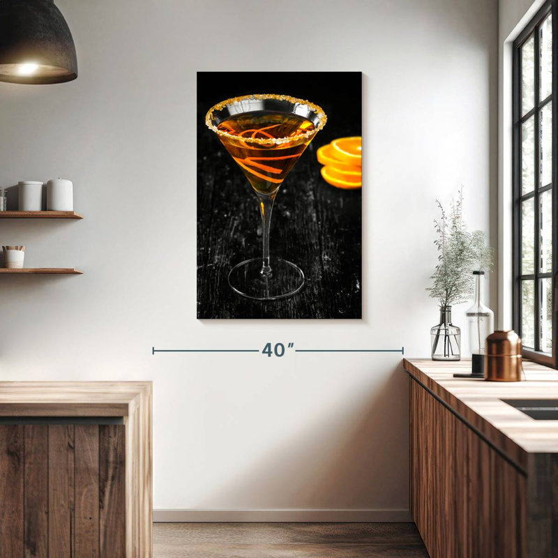 Yarlin citron et martini cocktail, H 39 po x l 26 po