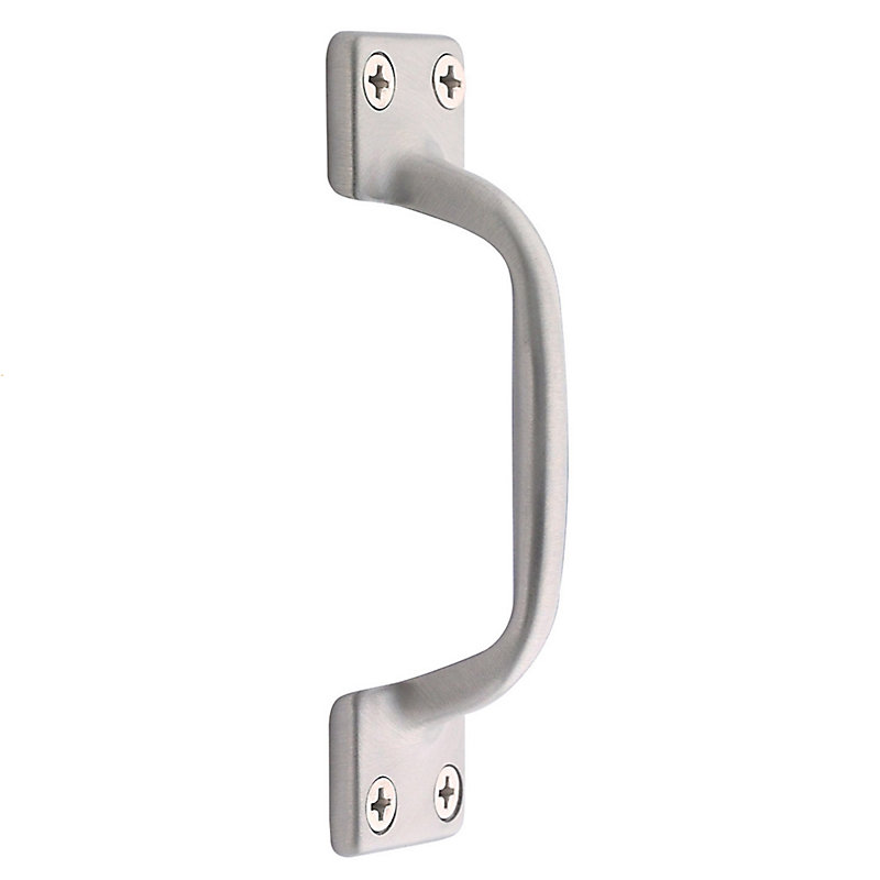 Sash Pull plate, 1.25" H x 4" W x 1" D, Satin Nickel
