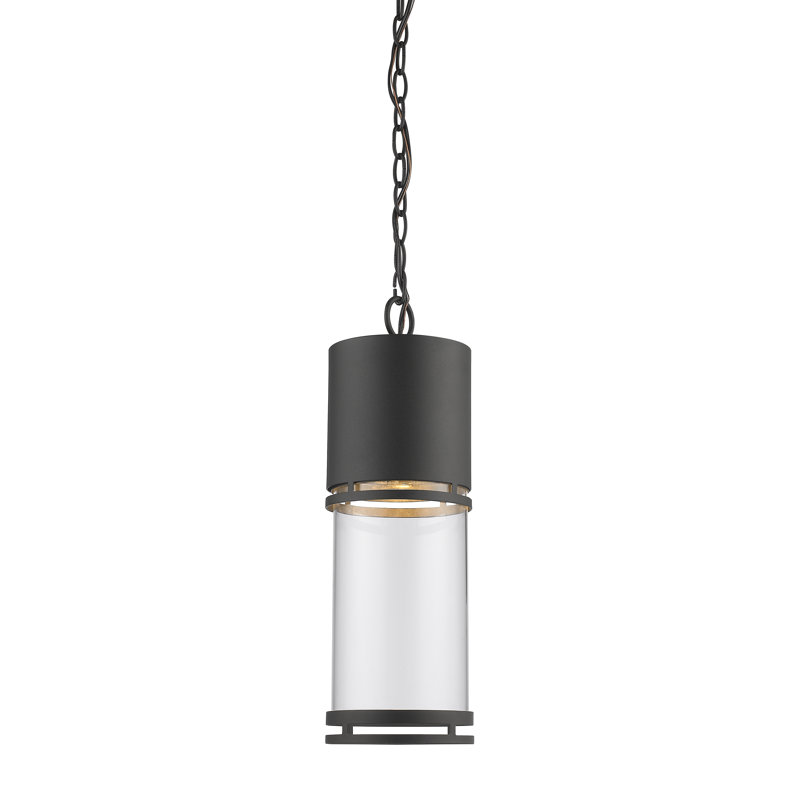 Lanterne suspendue d'extérieur 1 lumière H 17,88 po Baniya, Noir