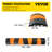 VEVOR Modular Rubber Speed Bump, Driveway Cable Protector Ramp 6FT With 2 End Cap,Rated 22000 LBS Loading