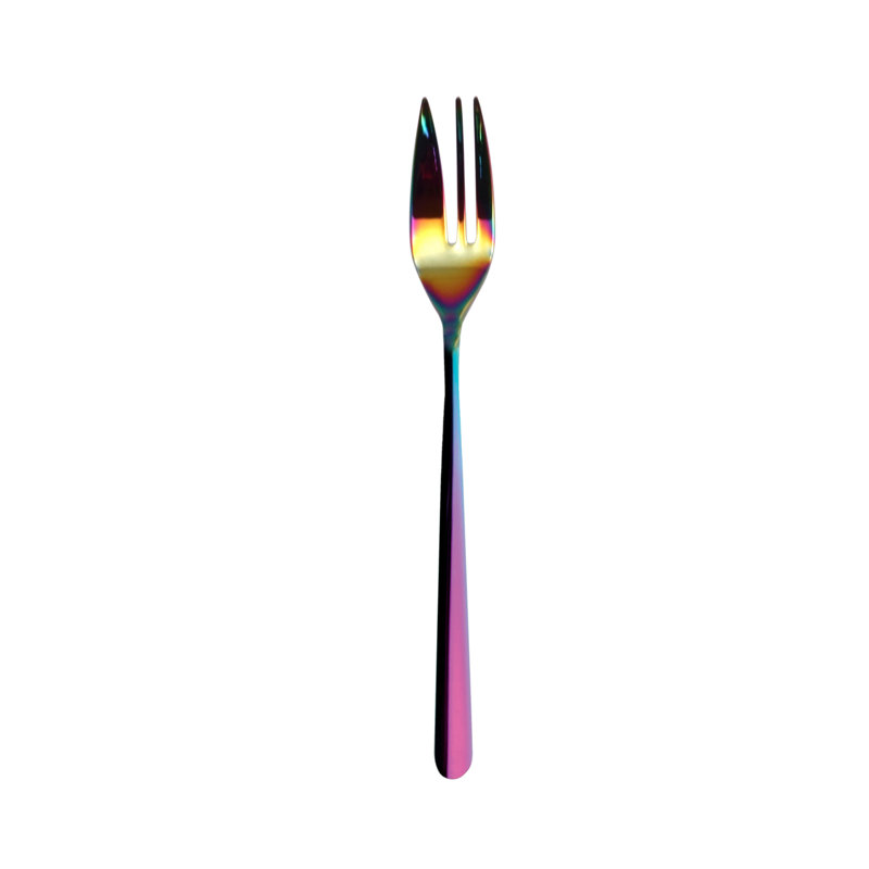 Linea Cake Fork - 24 Pieces, Rainbow