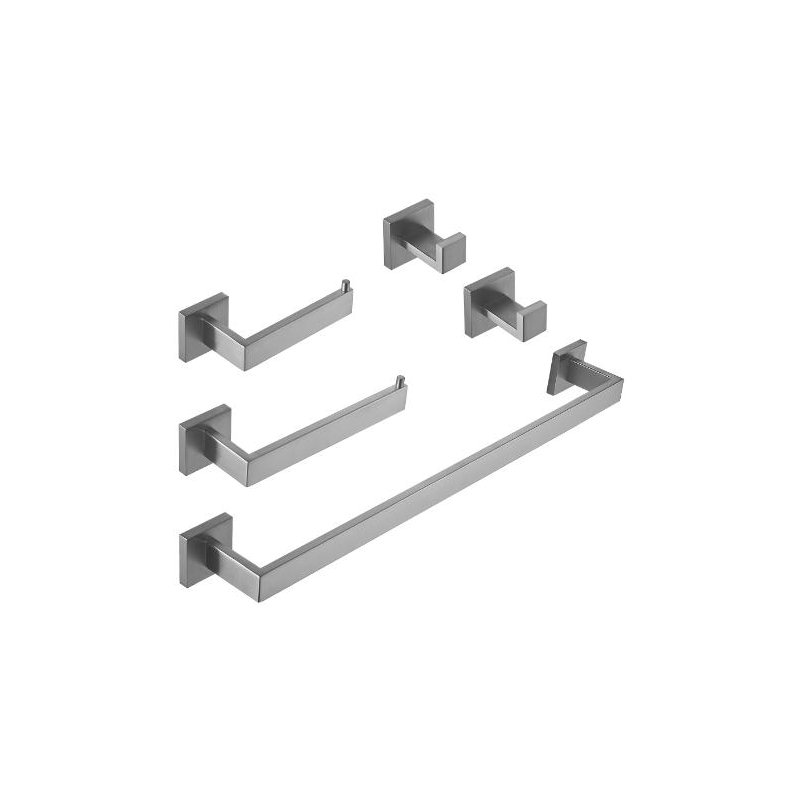 Zephyr Brushed Nickel 5 pieces Decorative Bathroom Hardware sets, Brushed Nickel
