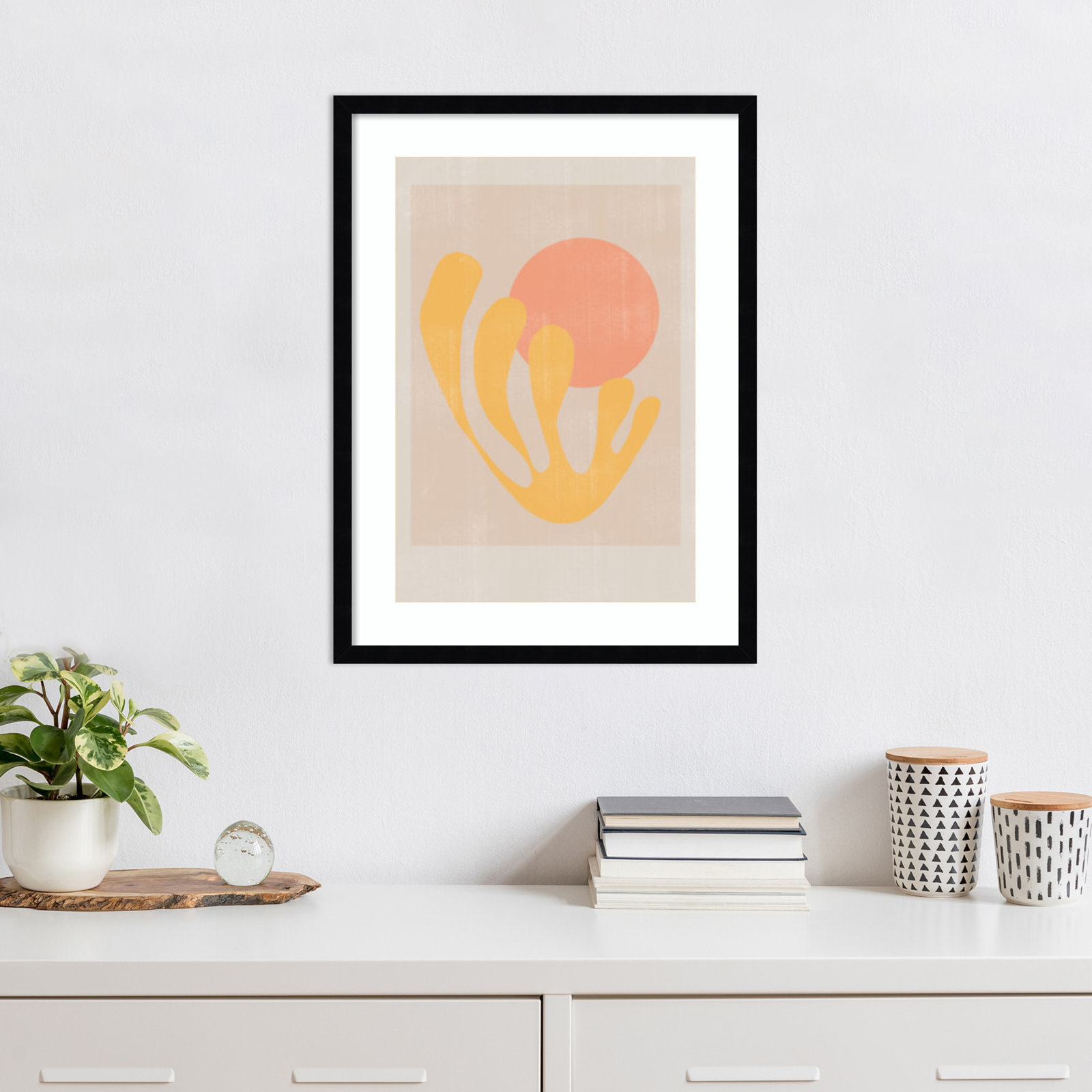 Giese "Modern Plant No. 2" Print, Black, 25" H x 19" W
