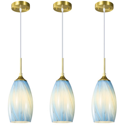 Single Teardrop Pendant Modern Hanging Light Fixtures Glass Pendant Light