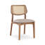 Modern Brazilian - Beth - Cane Side Chair - Medley Ivory Seat - Nogal Frame - Nogal Cane Webbing-1468277084