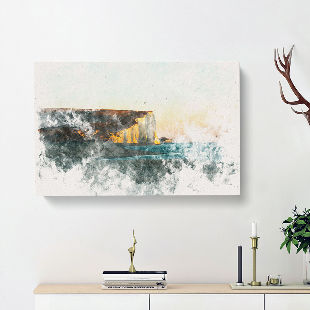Seven Sisters Cliffs In Eastbourne - Wrapped Canvas