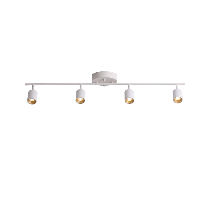 White 4-Head LED Track Light with Adjustable Spotlights