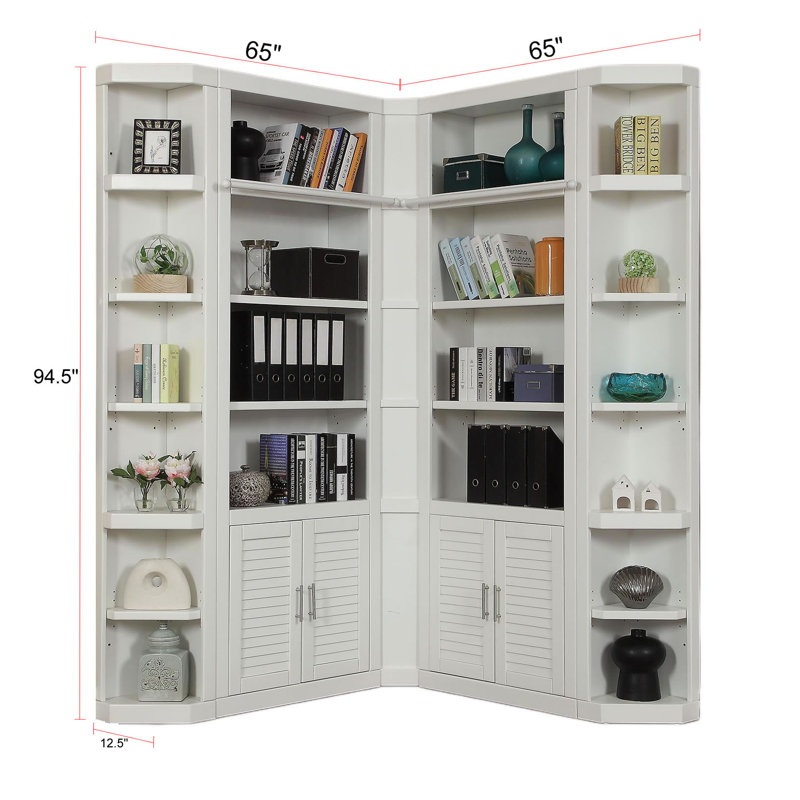 Drake 5 Piece Corner Library Wall