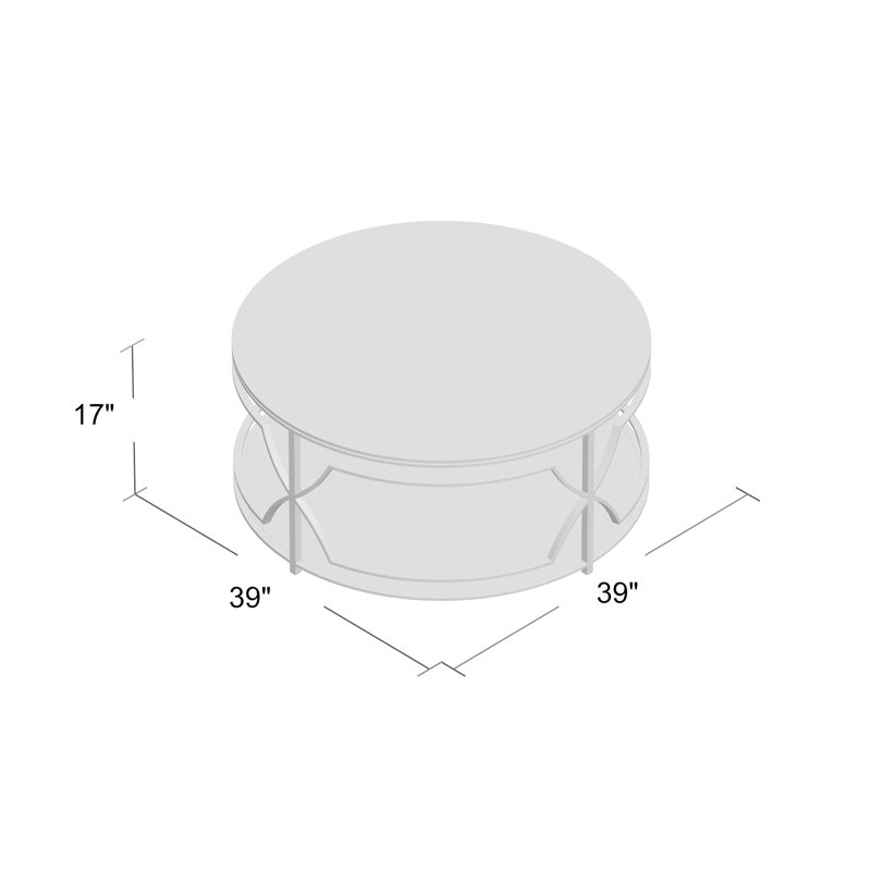 Edward Glass Coffee Table, Steel