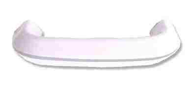 3" Pull White with Light Gray Stripe