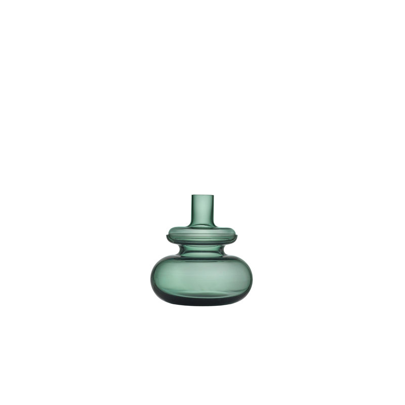 Daralynn Glass Table Vase, 25cm H x 23cm W x 23cm D, Green