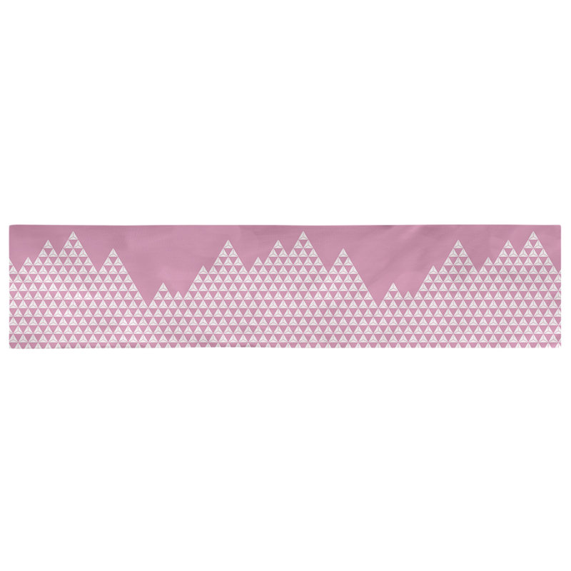 Chemin de table mountain Avicia, 91,5 po x 17,5 po, Rose, Coton