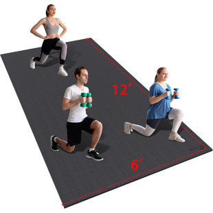 Extra Large Exercise Mat , Gym Flooring For Home Gym,Thick Exercise Mats For Home Workout,Non-Slip,Extra Durable,High-Density Gym Mats For Jump Rope,Cardio