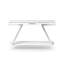 Stylish White Table With Frame And Storage Compartment Accents High Gloss Bottom Shelf
