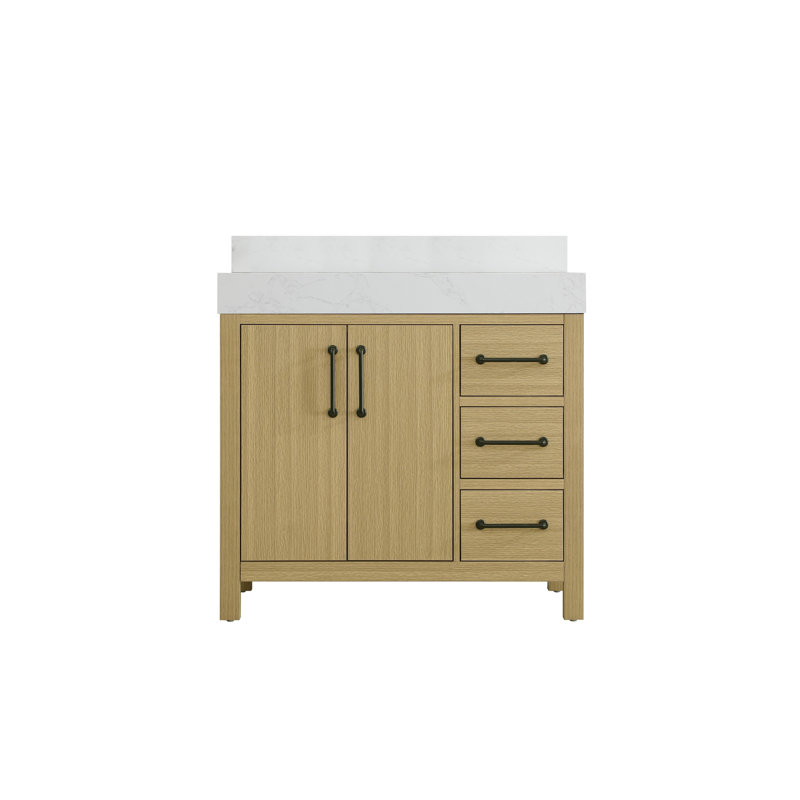 36 inch Single Bathroom Vanity_Traditional_VF60636-BS, Honey Brown